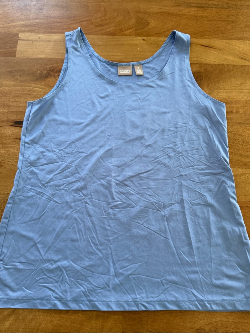 Chico's Periwinkle Blue Scoop Neck Tank Size 2 *EUC*